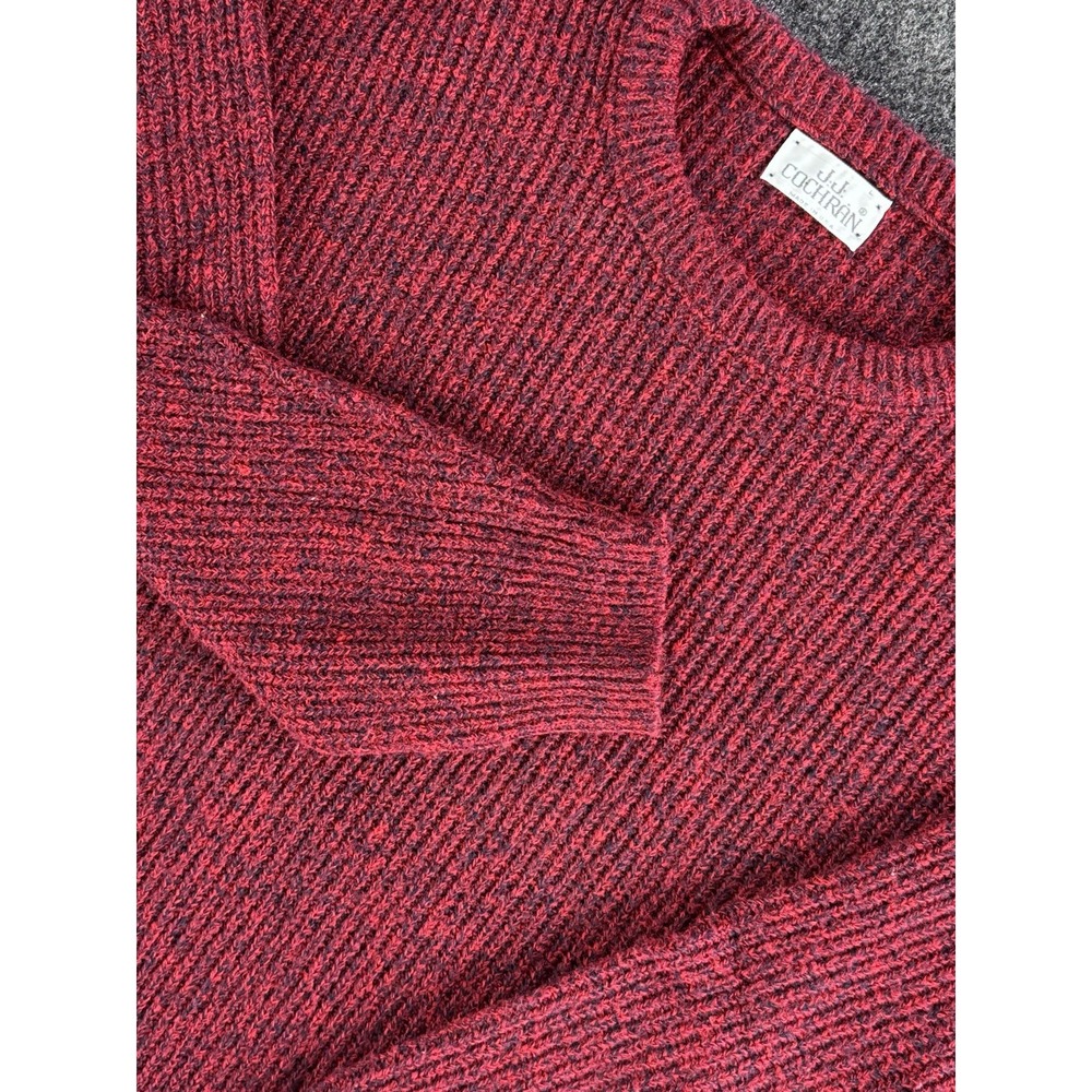Vintage J.J. Cochran Red Knit Sweater Mens Large Made USA Classic
